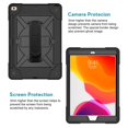 thumbnail image 4 of iPad 10.2 Shockproof Case with Screen Protector, Dteck Heavy Duty Rugged 3 Layer Hybrid Rugged Case with Rotatable Hand Strap Kickstand For iPad 10.2" 8th Gen 2020/ iPad 7th Gen 2019, Black, 4 of 7