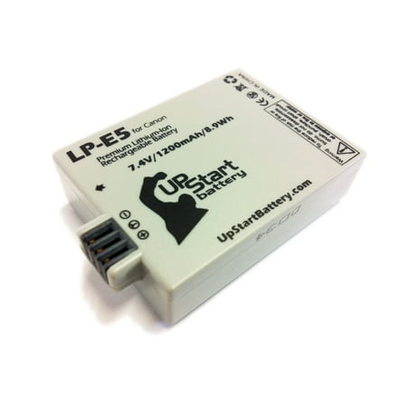 Image of UpStart Battery Canon Xsi Battery - Replacement for Canon LP-E5 Digital Camera Battery (1200mAh 7.4V Lithium-Ion)