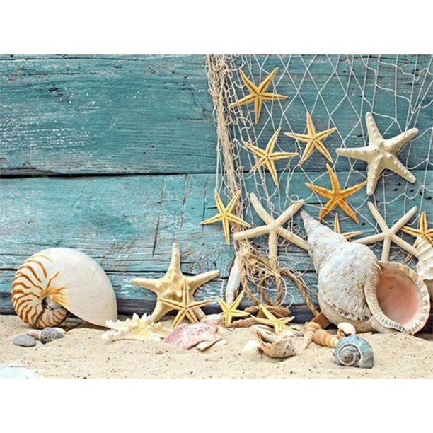 Cuadros Decorativos Diamante pintura 5D taladro redondo completo mosaico DIY Shell en arena Kit para decoración de pared JShteea Nuevos Originales