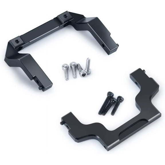 Durable Aluminum Black Front & Rear Bumper Mount Plate For Axial SCX24 AXI00001 RC Crawler Car