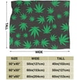 thumbnail image 3 of Flannel Fleece Blanket-Leaf Weed Blanket Throw,All-Season Plush Blanket Comfortable & Warm for Couch Bed Or Men Women 60"X50", 3 of 5