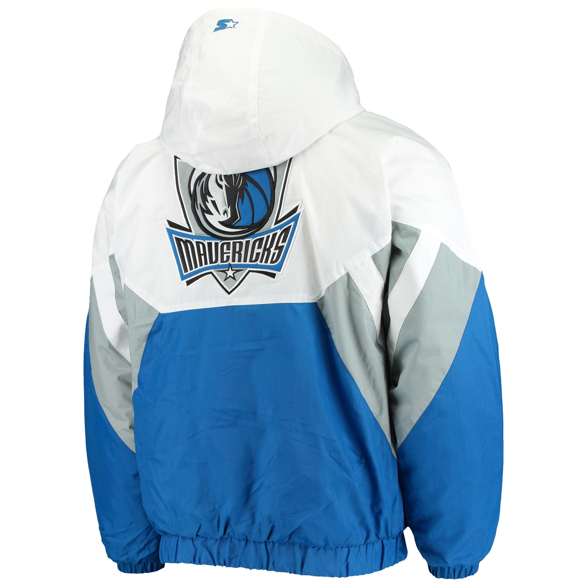 Oxford Hoodie Half-Zip Jacket - White 