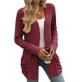 thumbnail image 1 of Cárdigan holgado informal para mujer, suéter de punto de gran tamaño, ropa de punto Vintage, moda de otoño e invierno, 2024, 1 of 3