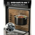 thumbnail image 6 of Cook N Home Professional 6 Quart Nonstick Stock Pot with Lid, Cooking Pot with Silicone Handle,Stockpot with Even Heating, Heavy Gauge Aluminum Induction Cookware, Black/ Marble, 6 of 7