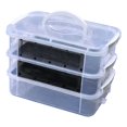 thumbnail image 3 of lingqin Mealworm Breeding Box Easy to Clean Breadworm Breeding Box Feeding Container 3 Layer, 3 of 9