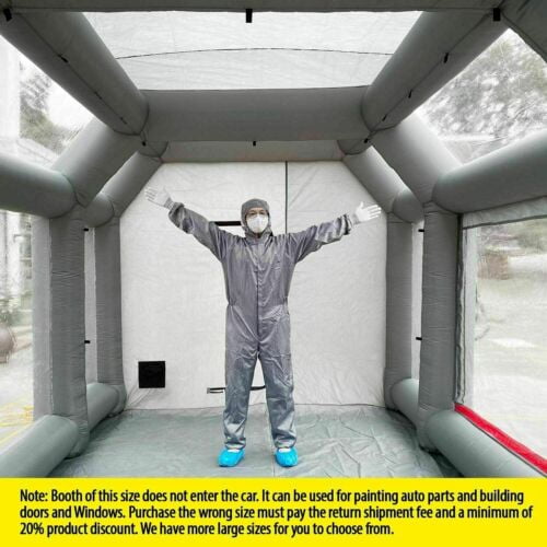 WGIA 20x10x8 Feet(2 blowers) Inflatable Spray Paint Booth Tent Mobile Car Paint US