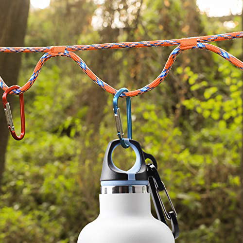 SAMIALOR Campsite Storage Strap with 12 PCS Buckles & 6 PCS Clothes Pins for Hanging Outdoor Camping Gadgets Equipment Outdoor Camping Hammock&Tent RV Accessories|Camping Gear Essentials Gifts for Men 