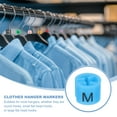 thumbnail image 3 of Uxcell Clothes Hanger Markers, Tags Fit Rod Garment Size Hanger Clips Color Coding Label for Clothing Hangers Blue M, 3 of 6