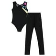 thumbnail image 4 of Zaldita Kids Girls Ballet Gymnastics Outfits Sleeveless Dance Leotard Top with Leggings 2Pcs Gym Gold 10, 4 of 7