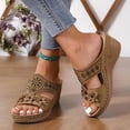 thumbnail image 4 of Xunlbb Women's Sandals Women's Summer Leisure Comfortable Rhinestone Flower Wedges Women's Fashion Shoes Up to 60% Off, 4 of 7
