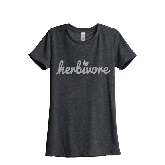 Herbivore Women's Fashion Relaxed T-Shirt Tee Charcoal Grey Large