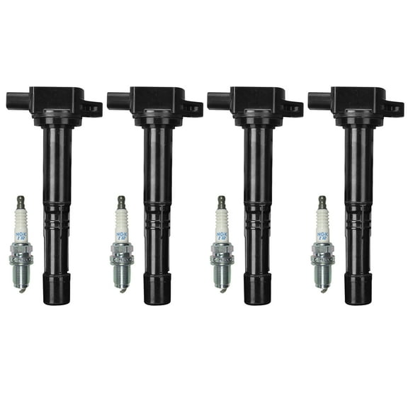 Set of 4 Ignition Coil & 4 NGK Spark Plug for 2003-2011 Honda Element 2.4L I4