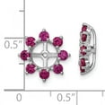 thumbnail image 3 of Sterling Silver Rhodium Created Ruby Earring Jacket, 3 of 3