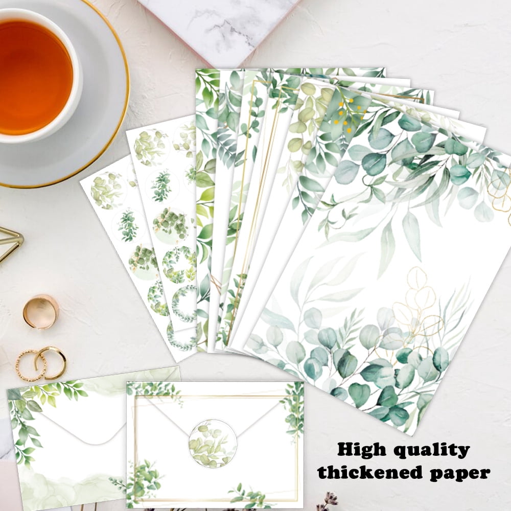 50 Pack Stationary Letter and Envelopes Set, Shipping Security Colored Cute Paper and Envelopes Seals for Mailing Wedding Business Invitations Card Making Supplies