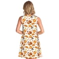 thumbnail image 2 of Bixox Pumpkins Print Women's Sleeveless A-Line Dress with Pockets, Casual Knee-Length Tank Dress for Summer-Small, 2 of 7