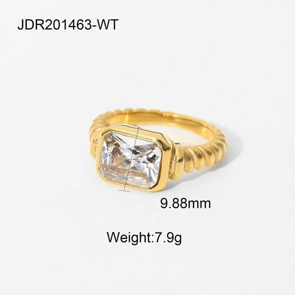 Women's Croissant Twisted Spiral Ring Jewelry