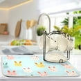thumbnail image 5 of Yayeee Dish Drying Mat for Kitchen Counter 18"x24" Microfiber Absorbent Pad, Cute Rabbits, 5 of 7
