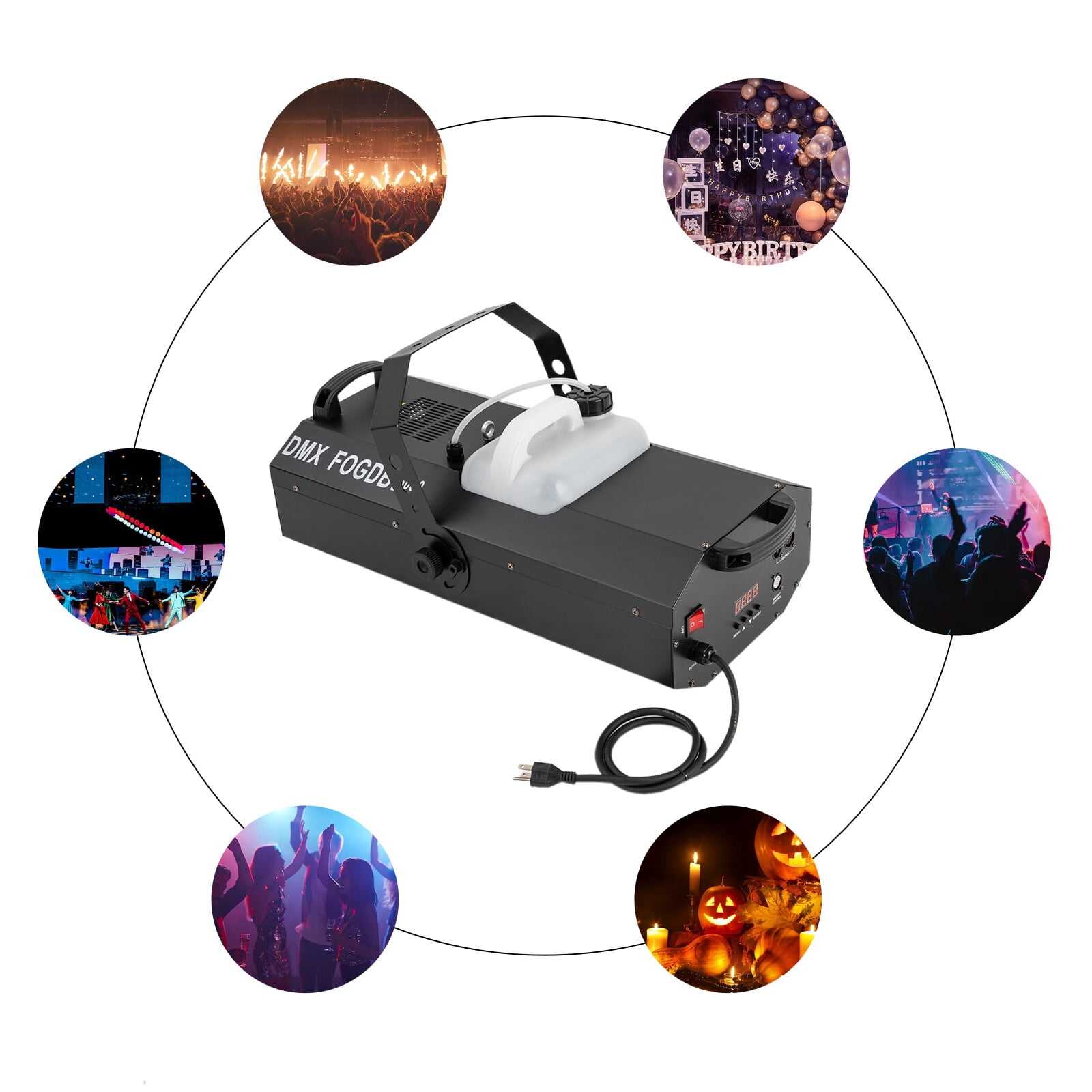3000W 6L Haze Machine Fog Smoke Machine DMX Stage DJ Hazer Fog Smoke Black NEW