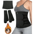 thumbnail image 1 of QRIC 2-In-1 Neoprene Sauna Waist Trainer Corset Sweat Belt for Women Weight Loss Compression Trimmer Shapewear With 2 Detachable Straps, 1 of 7