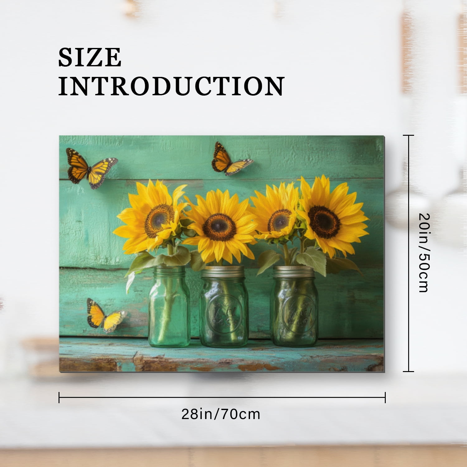 Square Glass Induction Cooktop Protector Mat, Retro Sunflower in Oil Painting Style Glass Stove Cover, Heat Resistant Foldable Decoration Pad for Kitchen RV (28×20 Inch)