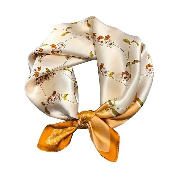 Silk Scarf Summer Silk Scarf Small Square Scarf Ladies Silk Scarf Spring And Thin Fashion Retro Scarf