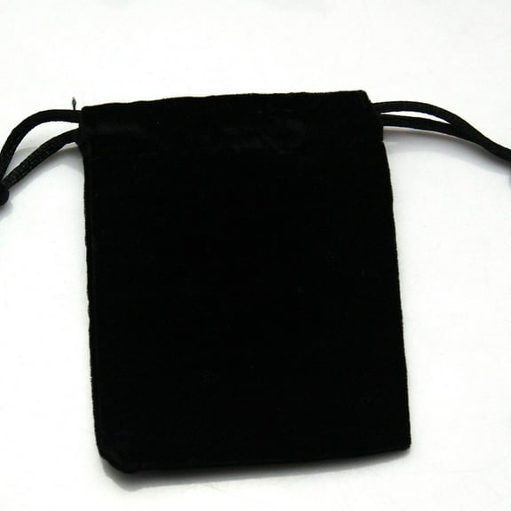 YSNOOWE Drawstring Pouch Black Velvet Jewelry Pouches for and Business Samples 2Pcs