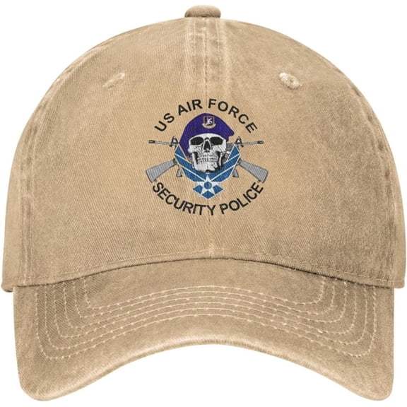 Us Air Force Special Operations & Security Police Dec Washed Hat Cap Baseball Dad Adjustable Cowboy Unisex Denim Trucker Adult Vintage Cotton Men Women Washable Retro Men's Women's Outdoor Sports