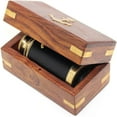 thumbnail image 3 of NauticalMart  6" Brass Handheld Mini Telescope W/Wooden Box Nautical Collectibles Telescope, 3 of 4