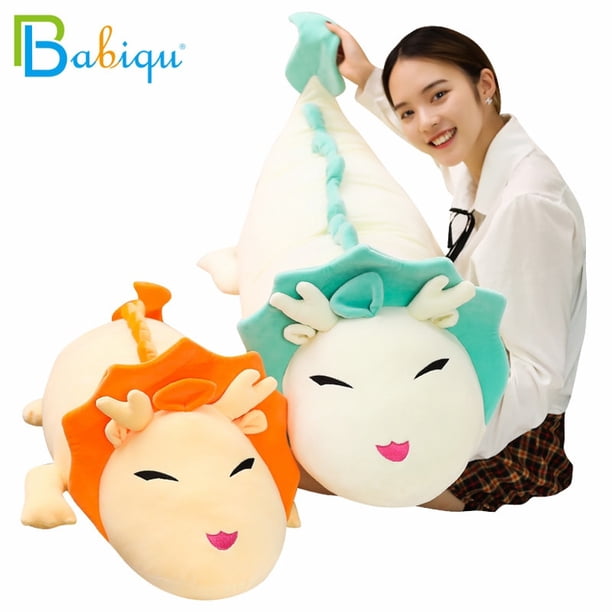 90-130cm Big Soft Cartoon Dragon Anime Miyazaki Hayao Spirited Away Haku Cute Doll Plush Toys Pillow Dolls Gift for Kids Girls zhangyuxiang LED