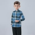 thumbnail image 6 of OKSALE Toddler Boys Button Down Western Shirt for 6 Months - 8 Years School Uniform Shirts Dressy Buffalo Plaid Tops Kids Boy Long Sleeve Blouse Gifts for Boys, 6 of 8