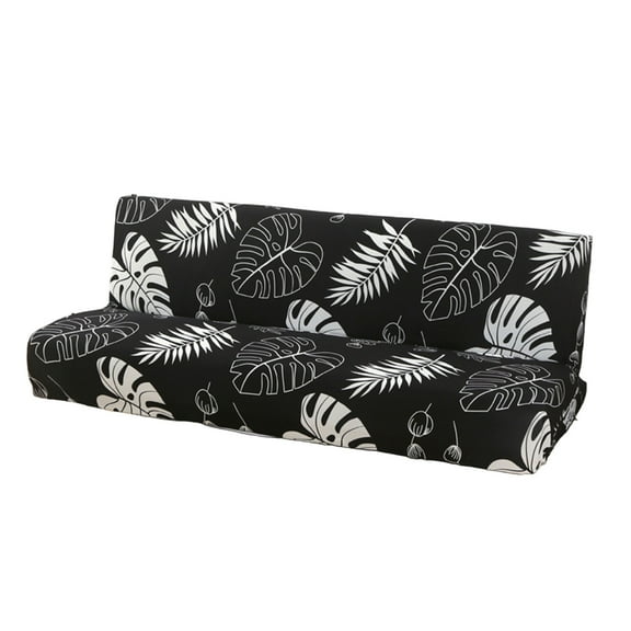 Armless Futon Slipcovers Stretch Folding Sofa Bed Cover, Space Saving Soft Fabric Couch Cover for Home Comfort