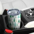 thumbnail image 5 of 20oz Tumblers Green Christmas Tree Pattern Stainless Steel Vacuum Insulated Double Wall Travel Tumbler Cups Mug with Lid and Straw,Cleaning Brush for Cold & Hot Drinks, 5 of 7