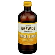 Brew Dr Organic Lemon Ginger Cayenne Kombucha, 14 Fluid Ounce -- 12 per Case.