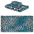 thumbnail image 2 of Dreamtimes Blue Leopard Bath Towels Set of 3 Bathroom Decoration Towels Soft Absorbent Multi-Purpose Hand Towels Washcloths for Home Kitchen Hotel Gym Swim Spa, 2 of 7