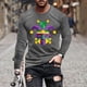 thumbnail image 1 of Amzcrzy Sudadera Para Hombre, Moda Para Hombre, Estampado De Carnaval, Blusa De Manga Larga Y Cuello Redondo, Gris, 2Xl, 1 of 5