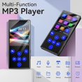 thumbnail image 4 of 128GB MP3 Player with Bluetooth,Portable Lossless Sound Music Player with HD Speaker,2.4" Screen Voice Recorder,FM Radio,Touch Buttons,HiFi MP4 Player Built-in 64GB,Support up to 128GB for Walking, 4 of 12