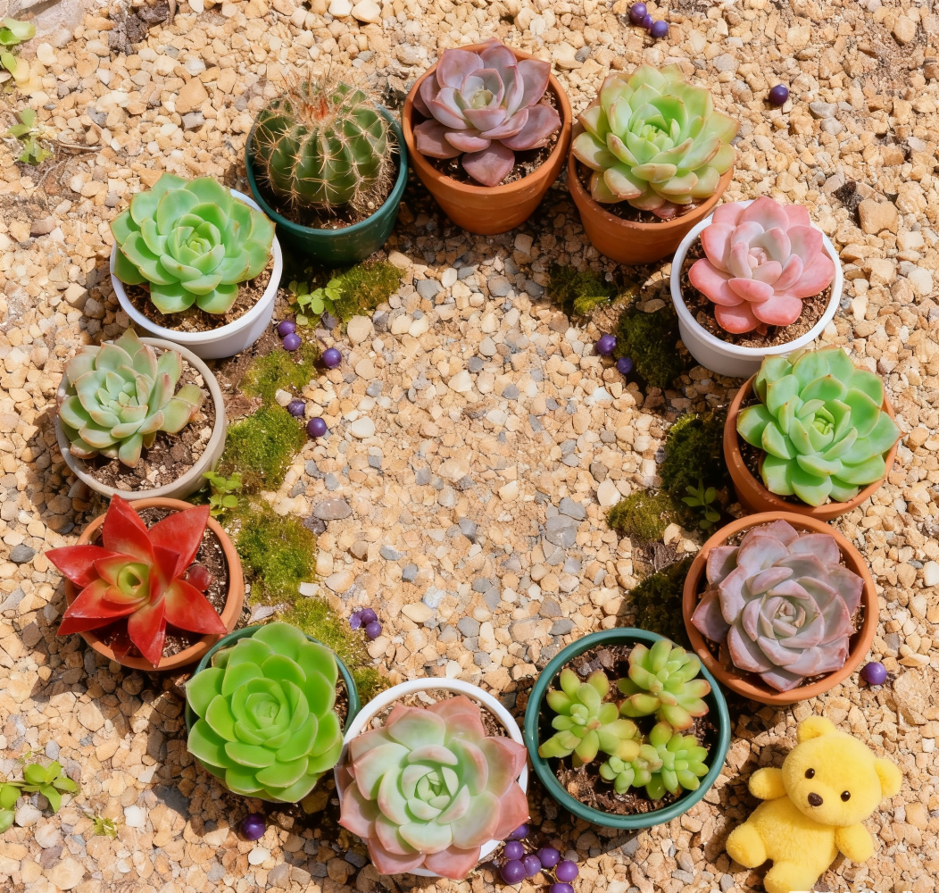 Live Succulent Plants Pack 2" Grow in Pot 12pcs, Partial Sunlight, Easy to Care