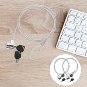 2 Sets Laptop Locking Cable Keyed Cable Lock Security Hardware Cable Lock