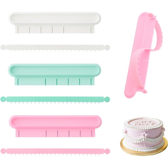 NOGIS 3 Pcs Cake Arc Rulers, Cake Arch Guide Cake Curved Decorating Tools, Fondant Swag Marker for Cake Decorating Baking Measure Pastry Distance Measurement Flower Arranging Aid Tool