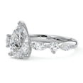 thumbnail image 2 of Ariana Jewel 1.8 Ct Pear Cut Lab Created Simulated Diamond - 14K White Gold Plated Ring - Solitaire with Accent Ring for Women's - Halo Wedding Anniversary Gift Ring for Her - Engraved Ring for Her, 2 of 3