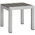 thumbnail image 1 of Modway Table d'Appoint de Patio Extérieur en Bois et Aluminium, Argent/gris, 1 of 4