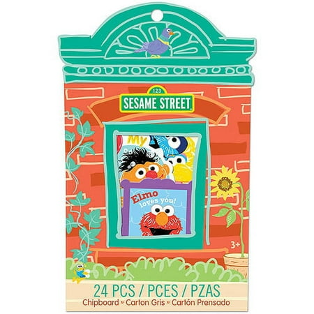 Sesame Street Chipboard, 24-Pack, Crafting/Blocks