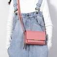 thumbnail image 5 of Crossbody Bag for Women Cellphone Little Purse with Credit Card Slots PU Leather Wallet-pink, 5 of 5
