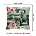 thumbnail image 4 of nygtbtfer Pink Flower Pillow Covers Set of 2 Spring Farmhouse Eucalyptus Leaves Decorations Truck Vase Bless Our Home Linen Cushion Case Gifts for Home Decor White, 4 of 7
