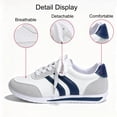 thumbnail image 3 of BERANMEY Women's Comfortable Fashion Sneakers Retro Walking Shoes Lace Up Running Shoes for Women Tennis Sneakers for All-Day Wear, 3 of 6