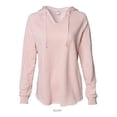 thumbnail image 1 of Independent Trading B26776306 Womens Lightweight California Wave Wash Hooded Sweatshirt, Blush - Extra Large, 1 of 2