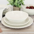 thumbnail image 6 of Martha Stewart Beaded Melamine 12-Piece Dinnerware Set - Cream, 6 of 6