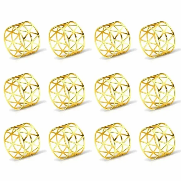 Elegant Napkin Rings Set of 12