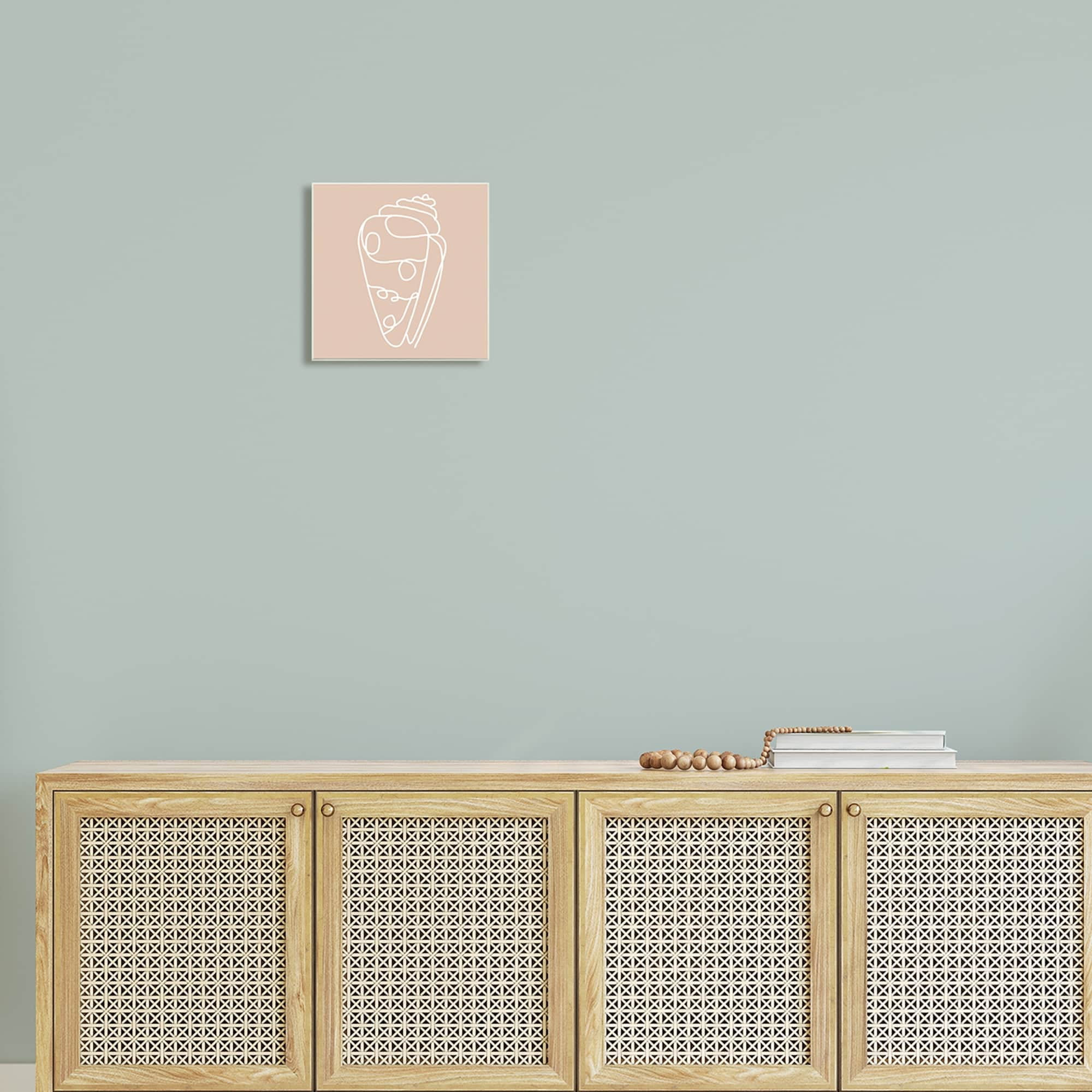 Stupell Industries Patterned Sea Shell Line Doodle Beach Ocean Graphic Art Unframed Art Print Wall Art, Design by Daphne Polselli