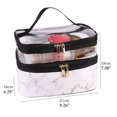 thumbnail image 2 of Bolsa Organizadora De Maquillaje De Doble Capa, Bolsa De Maquillaje Impermeable De Cuero Pu, Bolsa De Maquillaje De Viaje, Bolsa De Lavado Para Mujeres Y Niñas Advancent CE008038-01, 2 of 6